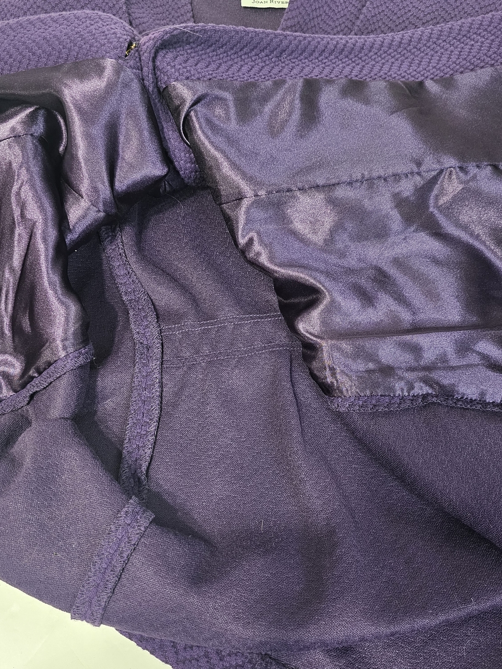 JOAN RIVERS Purple Textured Button-Front Jacket - Picture 13 of 14